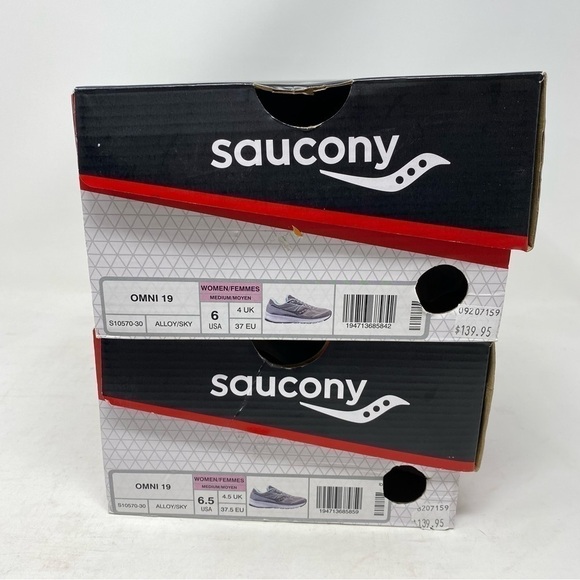 Saucony Omni 19 Running Athletic Shoes Alloy/Sky - Picture 8 of 8